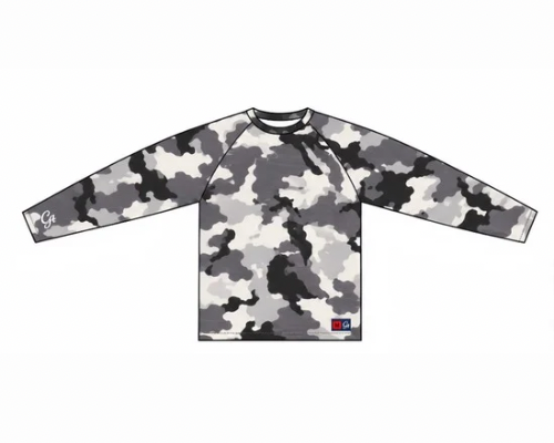 Snowy camo waffle long sleeve