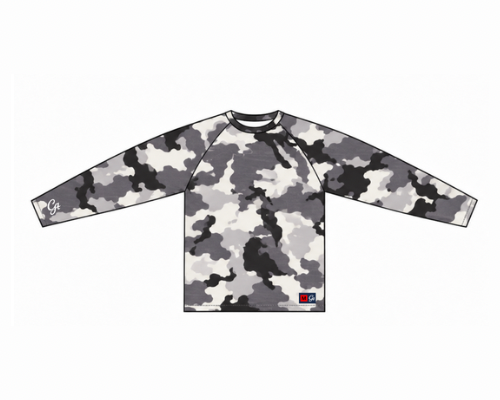 Snowy camo waffle long sleeve