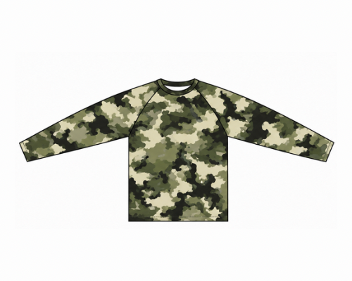 Green camo waffle long sleeve